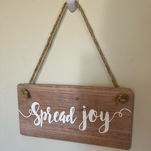 Rustic Brown 'Spread Joy' Wall or Door Hanging Sign